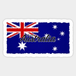 I Love Australia Sticker